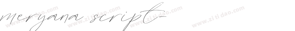 meryana script字体转换